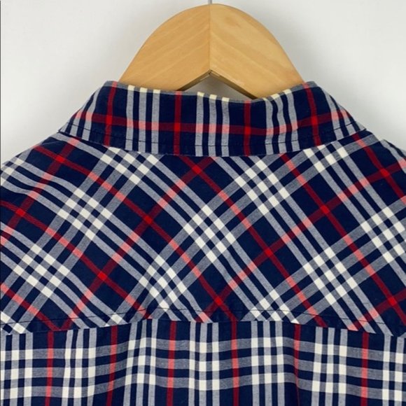 J. Crew Plaid Button Down Shirt - Red and Blue - Picture 10 of 11